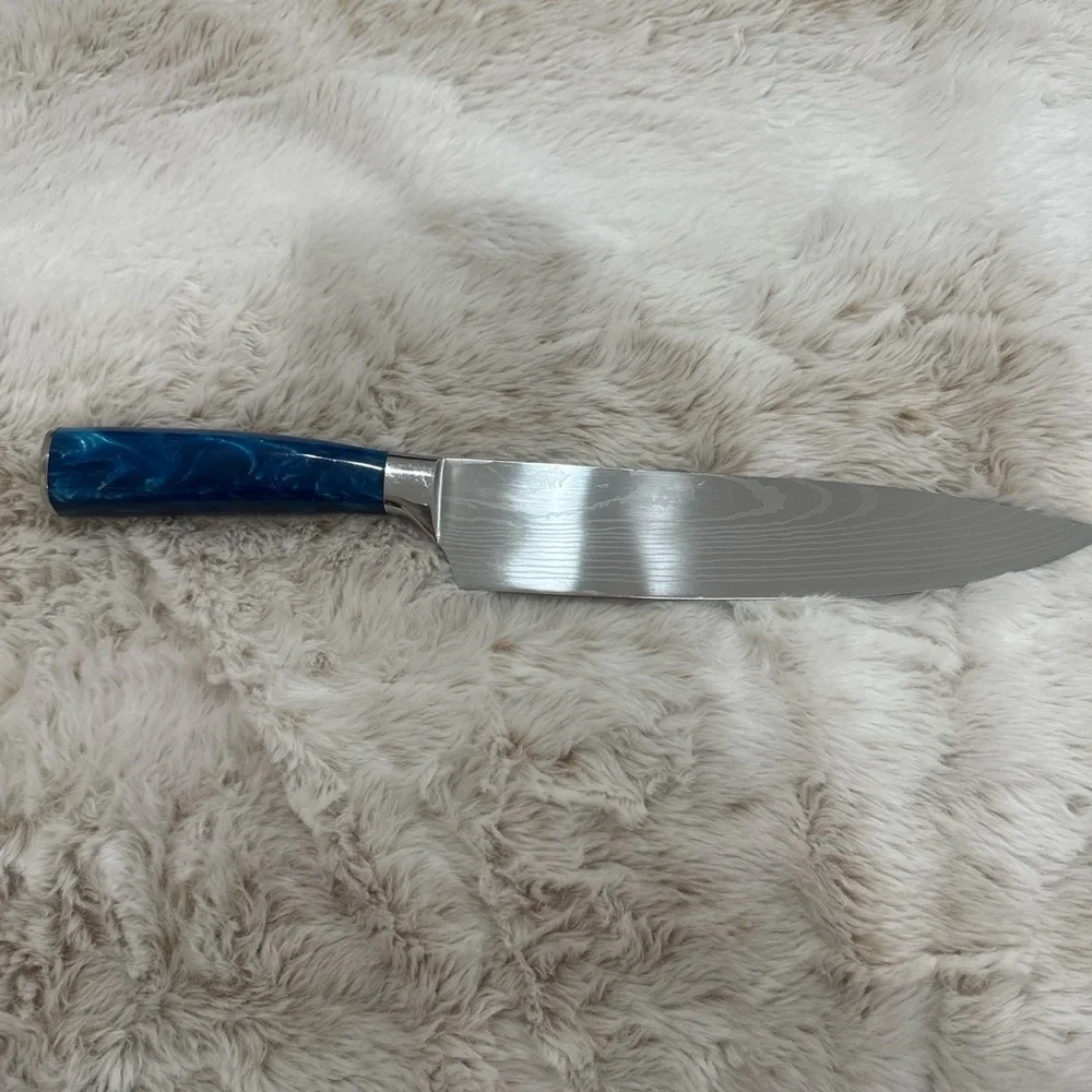 Blue Stainless Steel Kitchen Knife